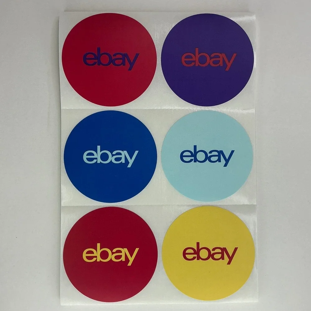 eBay Multicolor Logo Stickers 200 Count 3 Inch Round Reseller Supplies